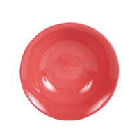 Sm Red Pinch Bowl With Matte Exterior