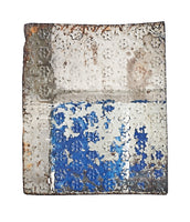 Sm Vintage Metal Panel, Weathered Paint