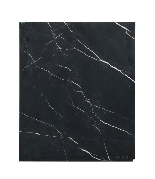 Lg Black Marble, White Veins