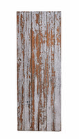 Lg Weathered/Crackled White Wood w/ Slats