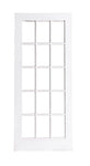 Lg White Door With Glass Panes, Natural Back