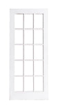 Lg White Door With Glass Panes, Natural Back