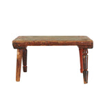 Sm Worn Brown Stool