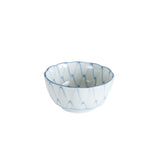 Sm White Bowl With Blue Line Design