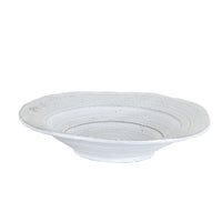 Light Grey/White Shallow Bowl