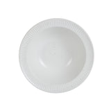 Lg White Soup Bowl With Ridging On The Rim