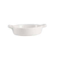 Sm White Shallow Bowl With Handles