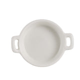 Sm White Shallow Bowl With Handles