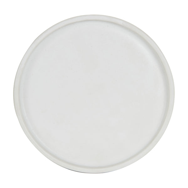 White Matte Shallow Plate