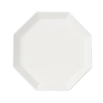 Lg White Octagon Plate