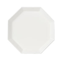 Lg White Octagon Plate