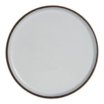 White Platter With Brown Exterior