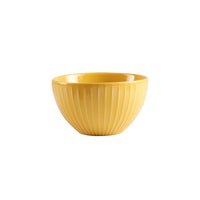 Sm Canary Yellow Ribbed Bowl