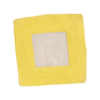 Yellow Linen Coaster