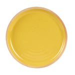 Lg Bright Yellow Plate With A Light Orange Rim